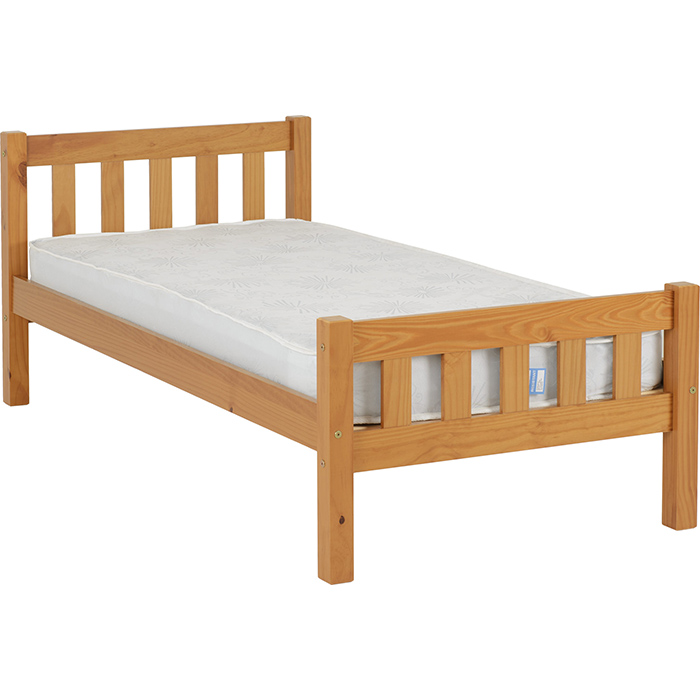 Carlow Single Bed In Antique Pine - Click Image to Close
